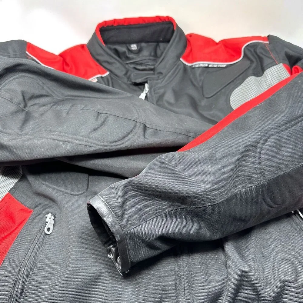 Mas Leather Men's Motorcycle Waterproof Cordura Padded Lined Heavy‎ Jacket 4XL